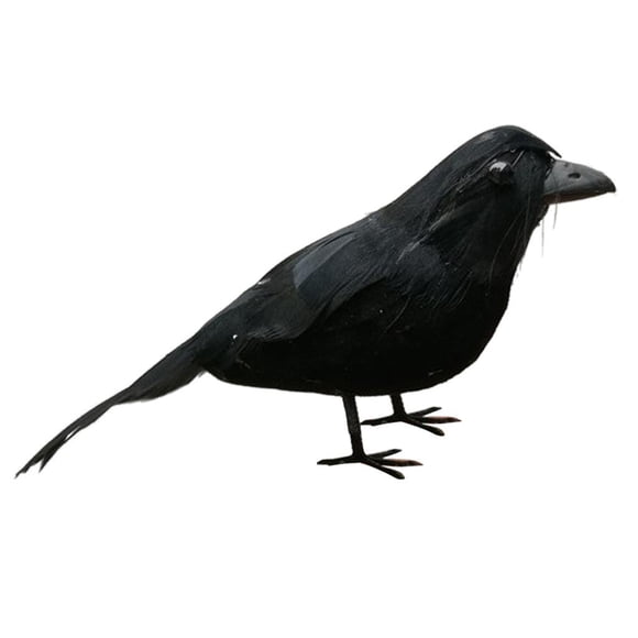 Artificial Black Crow Forest Figurines ve Bird For Halloween Wedding Theme Party 16cm