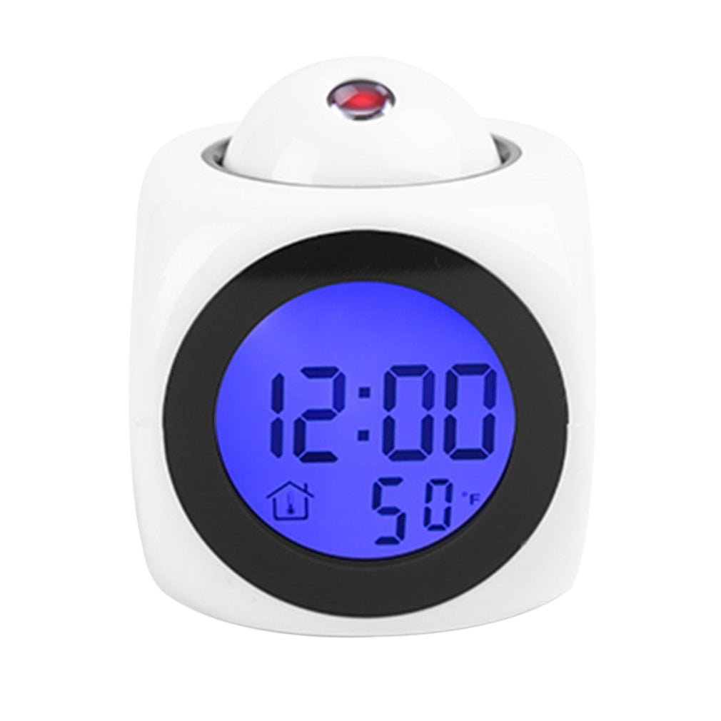 CNMODLE LCD Projection Voice Talking Digital Alarm Clock with