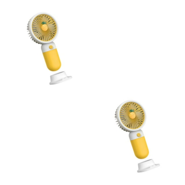 Ventilador de mano Bewildely USB Recargable 1 Velocidad Ajustable Piña 2Conjunto