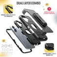 thumbnail image 5 of Rome Tech Funda para iPhone 16 Plus con Clip para Cinturón y Soporte, Carcasa Protectora de Doble Capa a Prueba de Golpes sin Pantalla - Negra, 5 of 5