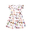 thumbnail image 1 of Toddler Girls Texas Cow Hats Boots Dress Flutter Sleeve Summer Casual Clothes 4-5T, 1 of 4