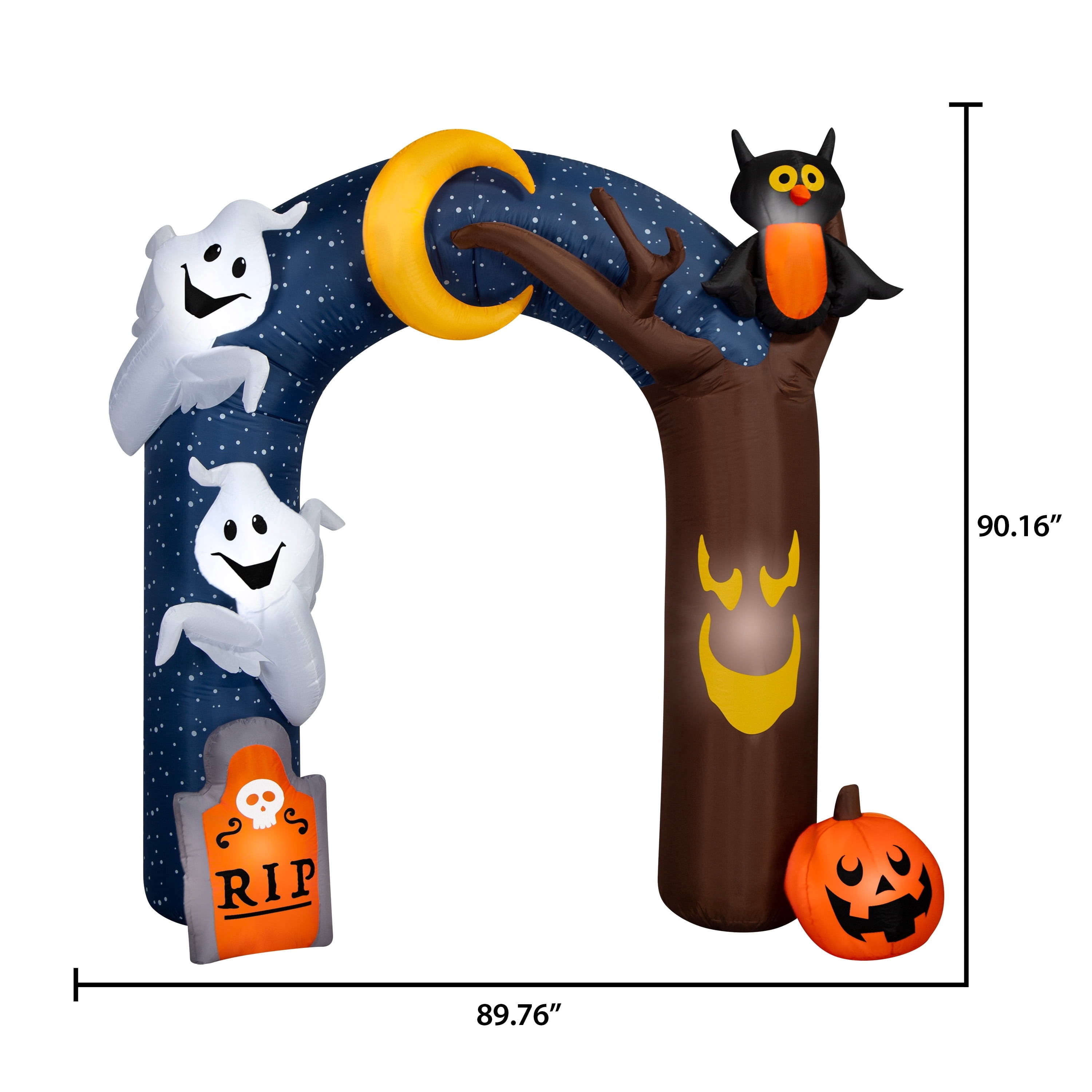 Halloween Night Archway Airblown Yard Inflatable, Multicolor, 7.5', Halloween by Way To Celebrate