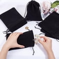 thumbnail image 3 of 12Pcs Black Velvet Drawstring Bags Large Drawstring Jewelry Pouches 8x6 Inch Wrapping Gift Bags Candy Bags for Wedding Party Favors Christmas Favors Birthday, 3 of 6