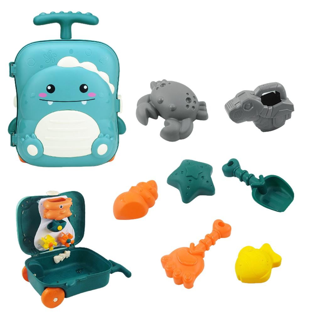 Kids Beach/Sandbox Toy 20" Plastic/Wood Handle Sand Art Fun Image Roller Toy 