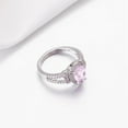 thumbnail image 4 of Clearance on Ring! WEANT Womens 925 Sterling Silver Twisted Shape Diamond Engagement Ring Stacking Matching Band Anniversary Ring, Silver, 10, 4 of 9