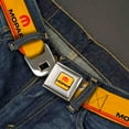 thumbnail image 2 of Mopar Logo Full Color Gold Red Black Mopar Logo Double Stripe Vintage Gold Seatbelt Belt Standard, 2 of 2