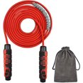 thumbnail image 1 of Skipping Rope for Workout Fitness, Adjustable Length Fabric Cotton Exercise Rope, Tangle Free Rapid Speed Skipping Rope with Soft Foam Handles for Fitness Workouts Fat Burning Exercise, 1 of 7