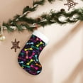 thumbnail image 7 of Bingfone Colorful Dragonflies Print Personalized Christmas Stocking - Snowman Design Large 18 inch,Family Holiday Season Decor, 7 of 7
