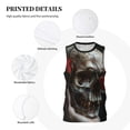 thumbnail image 3 of Naloa Realistic Rose Skull Basketball Jersey Reversible Men's Mesh Athletic Sports Shirts Training Practice S-4XLXX-Large, 3 of 6