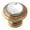Brass Tones, variant on Alno Crystal Round Knob - Clear / Polished Antique