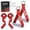 Red, variant on Exercise Handles & Lifting Straps Set - Replacement Gym Handles for Cables Machine, Pulley System, Strength Trainer, Pull Down Workout Handles, Pilates,  Gym  Attachments