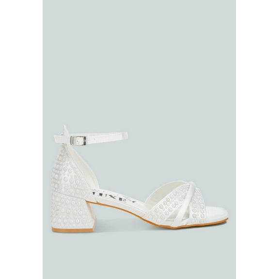 Cinnabon Pearl Embellished Strappy Sandals