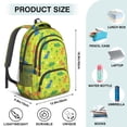 thumbnail image 5 of Dinosaur and Cactus Light Green Pattern Cute School Backpack Bag with Padded Back and Adjustable Shoulder Straps 16.9 X 12.6 X 5.9 Inches, 5 of 5
