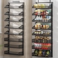 thumbnail image 1 of Organizador de despensa POKIPO de metal negro ajustable de 8 niveles, 1 of 5