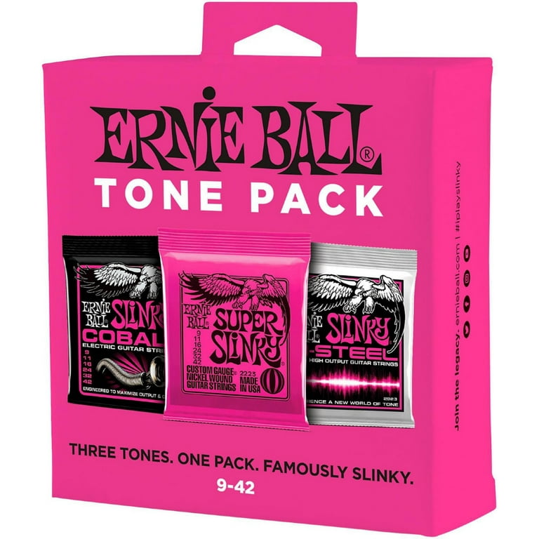 Ernie Ball Super Slinky 9-42 Electric Guitar String Tone Pack