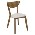 thumbnail image 4 of Kosy 5pc Dining Table n 4 Chair Set- Chestnut Brown- Tan Faux Leather, 4 of 6
