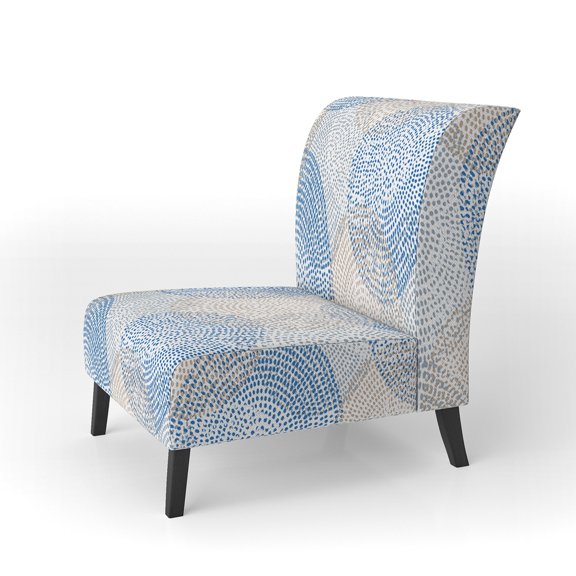 Designart "Abstract Retro Design I" Upholstered Mid-Century Accent Chair - Arm Chair