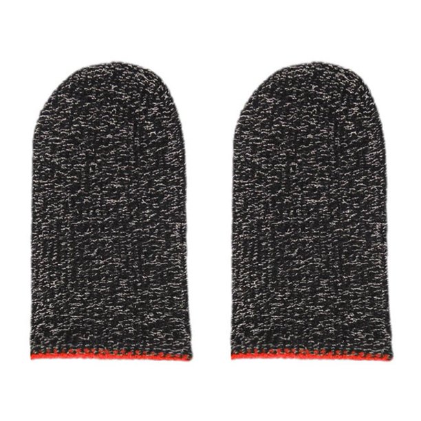Fundas para dedos Mando de juegos Funda táctil de nailon para pulgar (fibra) Rojo plateado