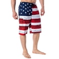 thumbnail image 3 of US Apparel Men's American Flag Inspired Board Shorts, Red, Small (30"-32"), 3 of 4