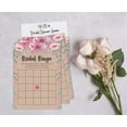thumbnail image 4 of Inkdotpot 50Rustic Kraft FloralBingoGameCardsFor Bridal Wedding Shower Bachelorette Party Bulk Blank Square Fill In Gift Ideas, 4 of 5