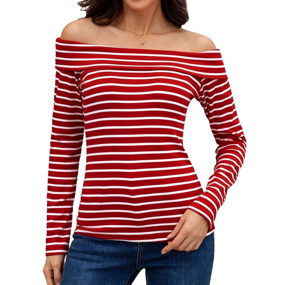 Off The Shoulder Tops for Women Red S