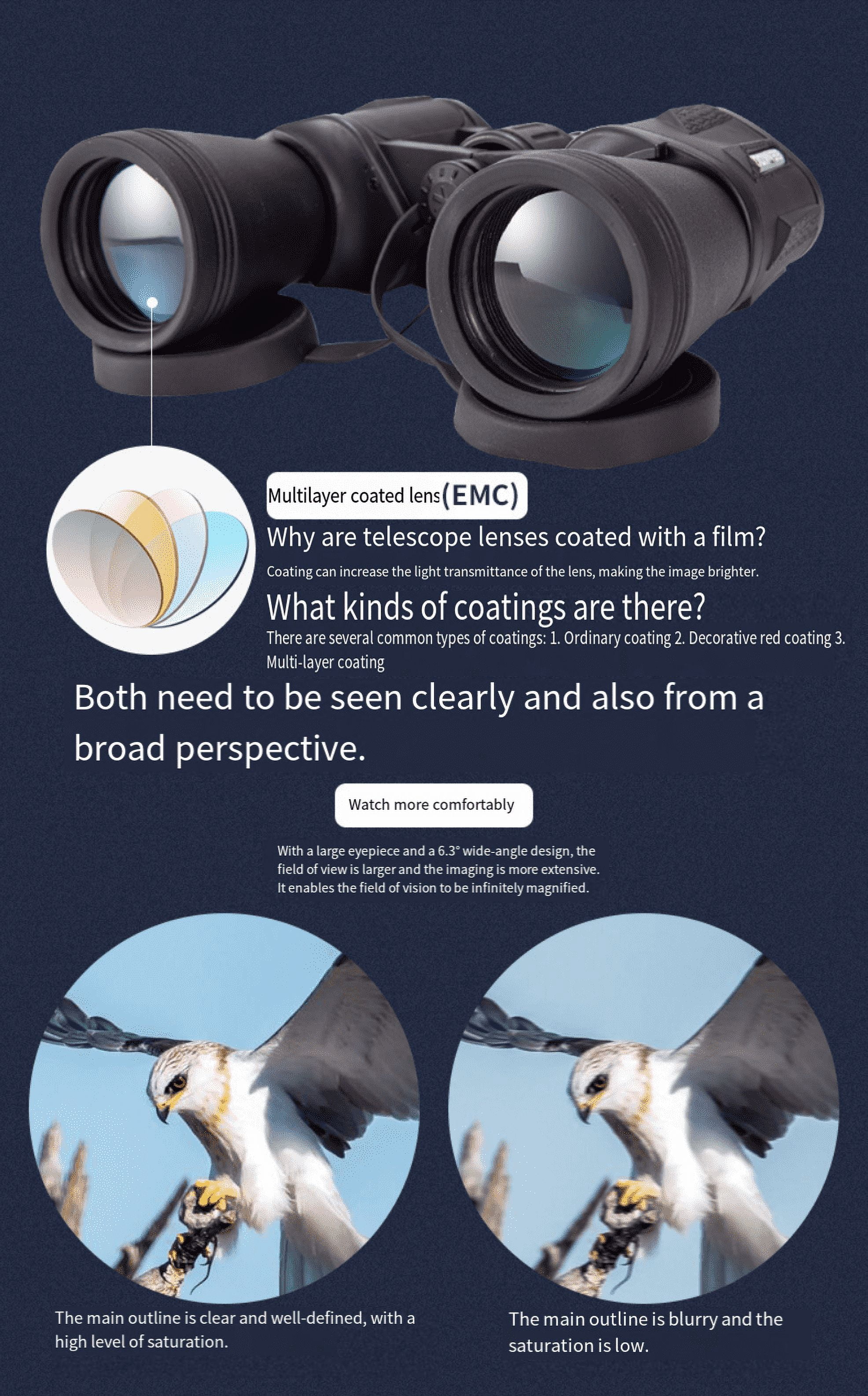 50000M Military 20X50 Zoom HD BAK4-Prism Powerful Binoculars Long Range Professional Telescope For Outdoor Camping Travel