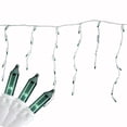 thumbnail image 3 of Northlight Mini Incandescent Icicle Christmas Lights - Green - 3.5' White Wire - 100ct, 3 of 5