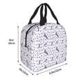 thumbnail image 2 of Rateoe Lavender Flowers Pattern Insulated Lunch Bag with Thick Aluminum Foil Lunch Tote Bag with Front Pocket for Men and Women, Ideal for Work, School, Picnics, and Travel, 2 of 5
