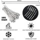 thumbnail image 2 of Bird Repellent, 12 Pieces Bird Scarer, Pigeon Repellent, 30 cm Bird Bar 360 Degree Reflective Spiral Light, Keep Birds Away from Your Windows and Gard, 2 of 5