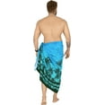 thumbnail image 2 of HAPPY BAY Men's Pareo Swim Trunk Vacation Sarong Beach Wrap One Size Blue-AA1000 Summer Vacation Party, 2 of 4