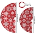 thumbnail image 3 of FMSHPON Snowflake Santa Xmas Tree Xmas Christmas Tree Skirt Stand Mat for Holiday Party Decoration Indoor Outdoor 36 inches, 3 of 6