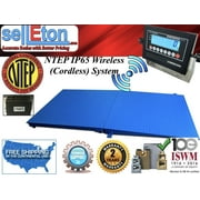 NTEP Floor scale 48" x 48" (4' x 4') Wireless Cordless 1 ramp 5000 lbs x 1 lb