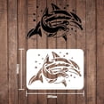 thumbnail image 2 of 1pc Dolphin Stencil 11.7x8.3Inch 29.7x21cm Sea Ocean Creatures Stencils Reusable Sea Animals Stencils Drawing Stencil for DIY Crafts Home Decor Wood Wall Paint, 2 of 7