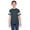 White, variant on LAT Fine Jersey Football Tee (6137) Vintage Navy/Bold White, L