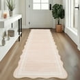 thumbnail image 3 of Washable Rugs for Living Room, Non Slip Modern Scalloped Rugs, Low Pile Soft Stain Resistant Rug Non Shedding Modern Print Floor Mats for Home Decor, 3 of 15