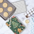 thumbnail image 5 of Yayeee Pot Holders Kitchen Heat Resistant with Pocket 7"x9.8" Cotton Oven Cooking Hot Pads, Brown Christmas Gingerbread, 5 of 7