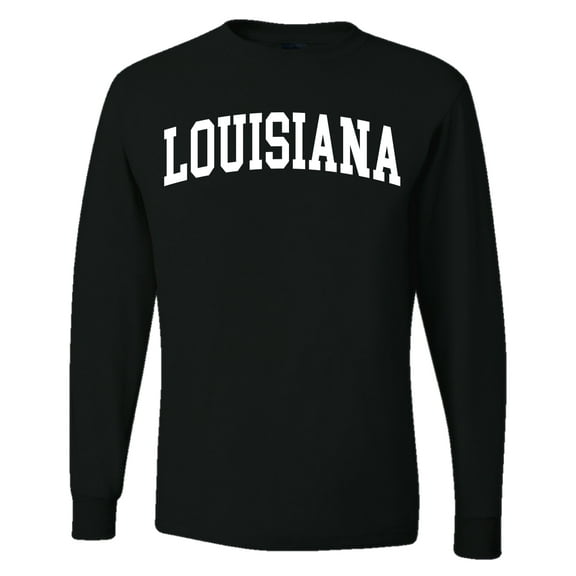 Wild Bobby State of Louisiana College Style Men Long Sleeve Shirt