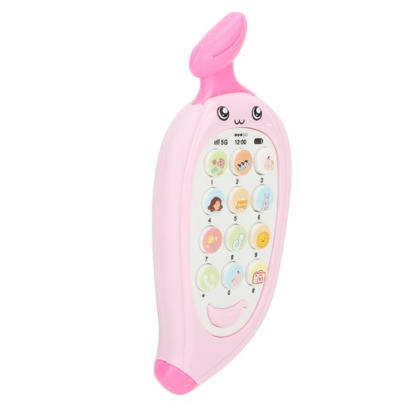 Baby Cell Phone Toy, Educational Cover Musical Bilingual Biteable Interesting Early Learning Smartphone Toy For Early Education For Toddler Yellow,Green,