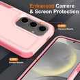 thumbnail image 4 of for Samsung Galaxy S24 Case with Tempered Glass Screen Protector & Camera Lens Protector,Heavy-Duty Tough Rugged Slim Shockproof Phone Case for Galaxy S24 (6.2", 2024)[Cute Pink], 4 of 13