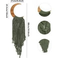 thumbnail image 7 of Macrame Wall Hanging Boho Moon Decor, Bohemian Crescent Wooden Ornament with Long Tassel, Handmade Unique Wood Tapestry Home Decoration Wall Art Gift for Dorm Bedroom Nursery Living Room, 7 of 7