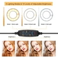 thumbnail image 2 of Cámara Lámpara de fotografía Andoer Andoer Webcam Light Stand 3.5 pulgadas Clip-On Mini USB Ring Light 3 modos de iluminación Diseño de brazos flexibles regulables con soporte para teléfono con mon Andoer Lámpara de fotografía, 2 of 7