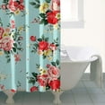 thumbnail image 4 of Pioneer Flower Floral Print Pattern Shower Curtain 36"x72" ,Bathroom Decorative Shower Curtains Set with 12 Hooks,Modern Waterproof Washable Shower Curtain, 4 of 6