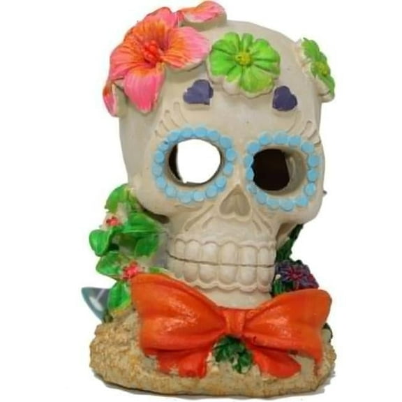 Blue Ribbon Pet Products EE-1914 3.75 x 3 x 3.75 in. Exotic Environments Sugar Skull Flower