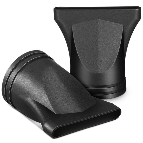 2 boquillas difusoras negras para secador de pelo, ideales para estilizar cabello rizado. Compatibles con secadores de 4,5 cm de diámetro.