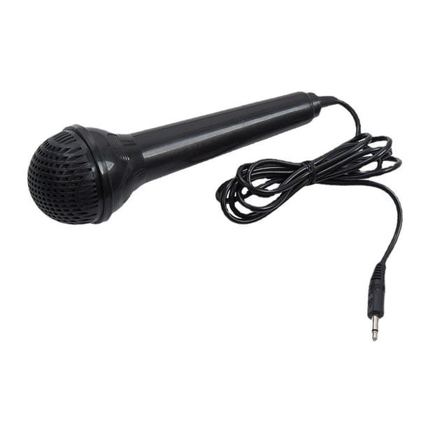 Micrófono Jack de 3,5 mm Micrófono negro para piano electrónico Smartphone Karaoke Laptop Principiante