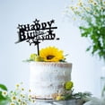 thumbnail image 3 of 20pcs black Happy Birthday Cake Topper Acrylic, Birthday Cake Topper Birthday Decorations, 3 of 5