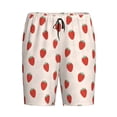 thumbnail image 4 of Wukai Hand Drawn Strawberry Men’s Short Pajama Pants With Pockets Soft Sleep Pj Shorts for Men-XX-Large, 4 of 6