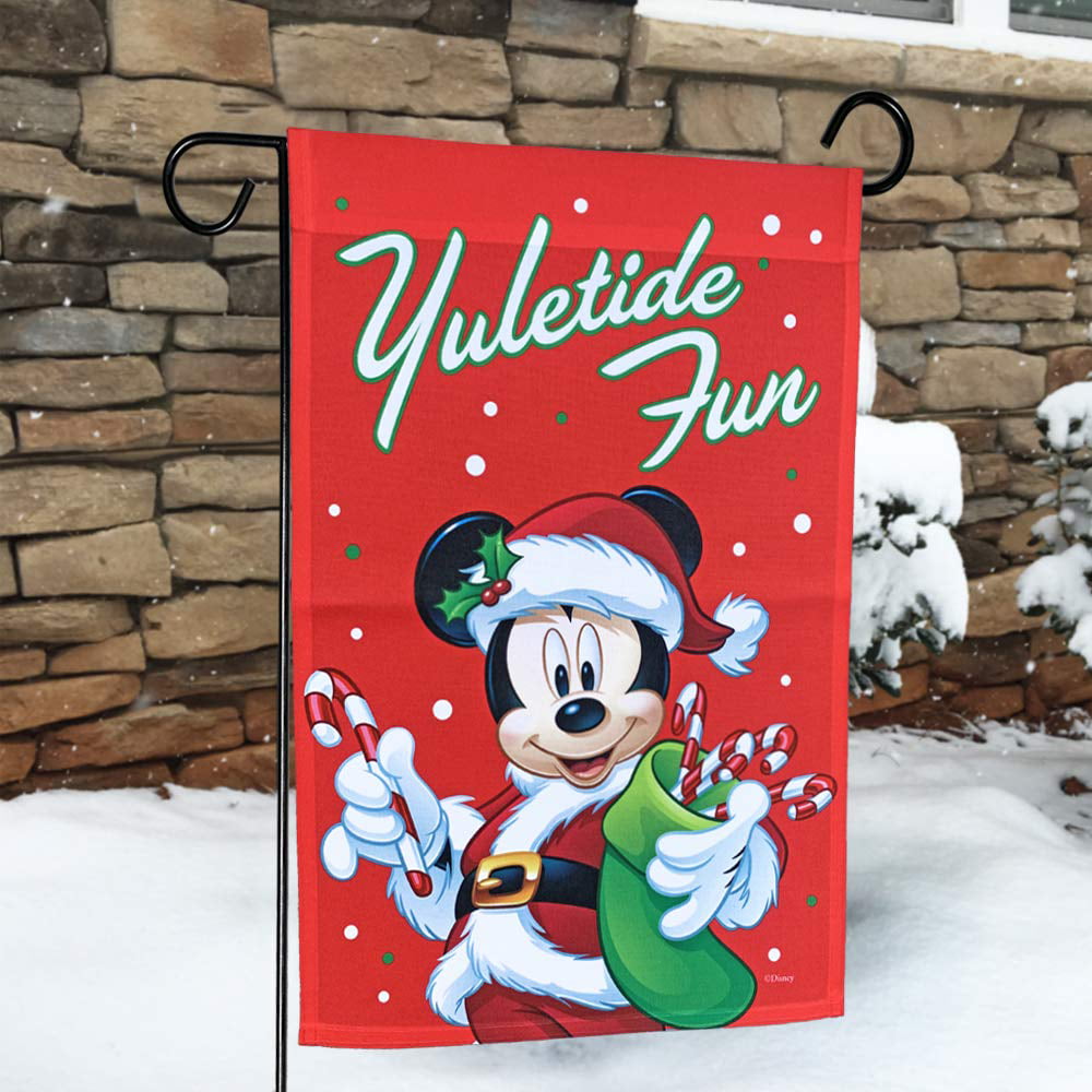 New Disney Christmas Garden Flag 12.5" x 18" Mickey Mouse JOY 