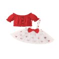 thumbnail image 1 of Tops Manches Courtes + Bretelles Imprimées Coeur Jupe Valentine, 1 of 8
