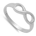thumbnail image 4 of Infinity Plain Love Friendship Ring .925 Sterling Silver Band Jewelry Female Male Unisex Size 10, 4 of 4